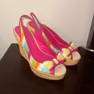 Vintage Coach Grace Watercolor Wedge 9